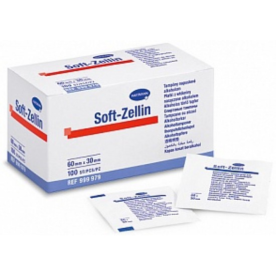 Soft-Zellin® / Софт-Целлин - спиртовые тампоны, 60 х 30 мм, 100 шт.