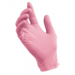 Nitrile розовые смотровые перчатки