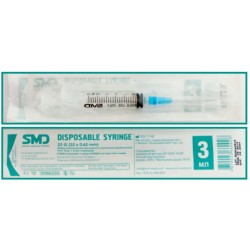 Шприц 3-компонентный 3 мл. с иглой 0,62 х 32мм