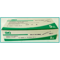 Шприц 3-компонентный 5 мл. с иглой 0,7 х 38мм